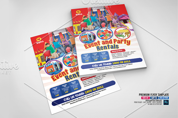 Events Rental Promotional Flyer in Templates - product preview 3