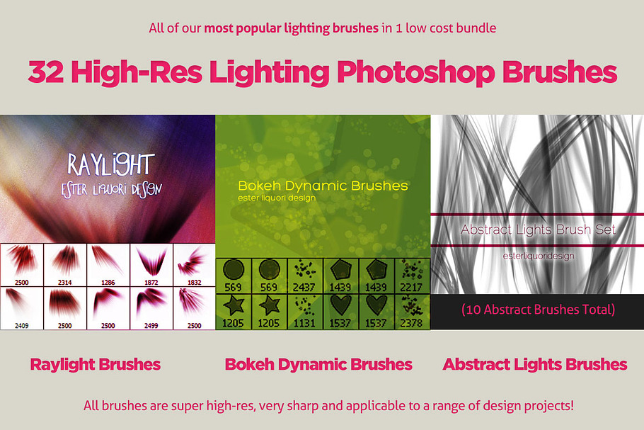 32 Varied Photoshop Lighting Brushes