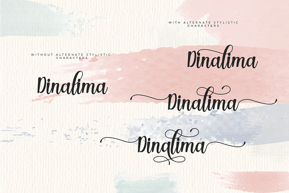 Dinalima Script in Script Fonts - product preview 4