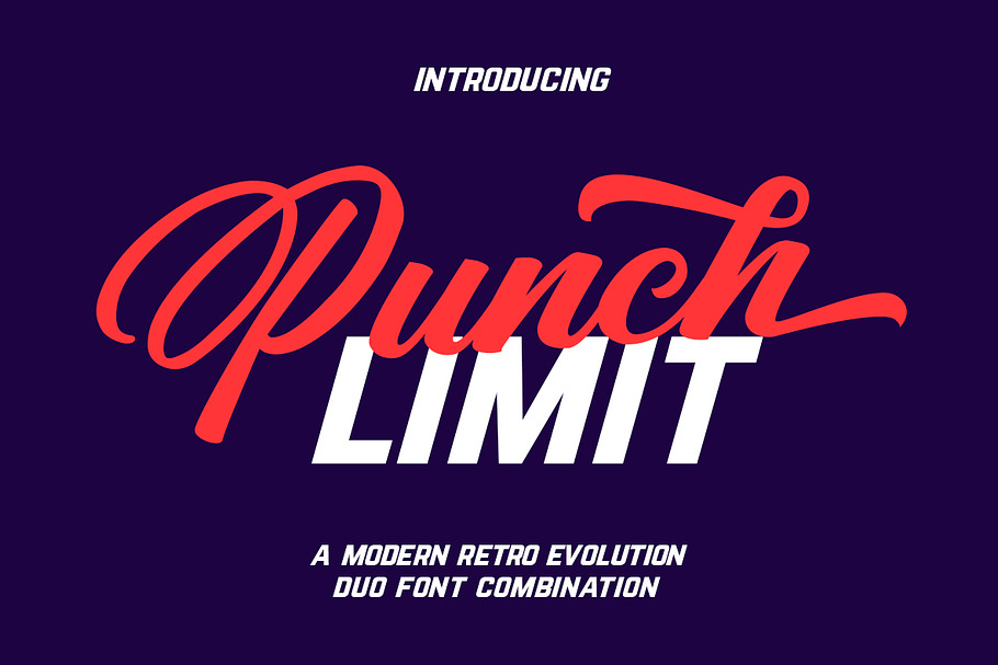 Punch Limit - Font Duo in Script Fonts - product preview 8