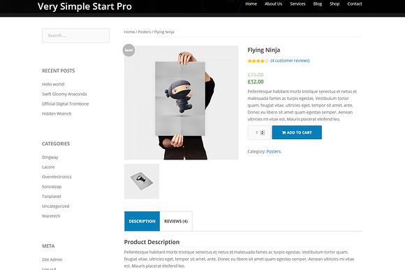 Very Simple Start Pro in WordPress Commerce Themes - product preview 2