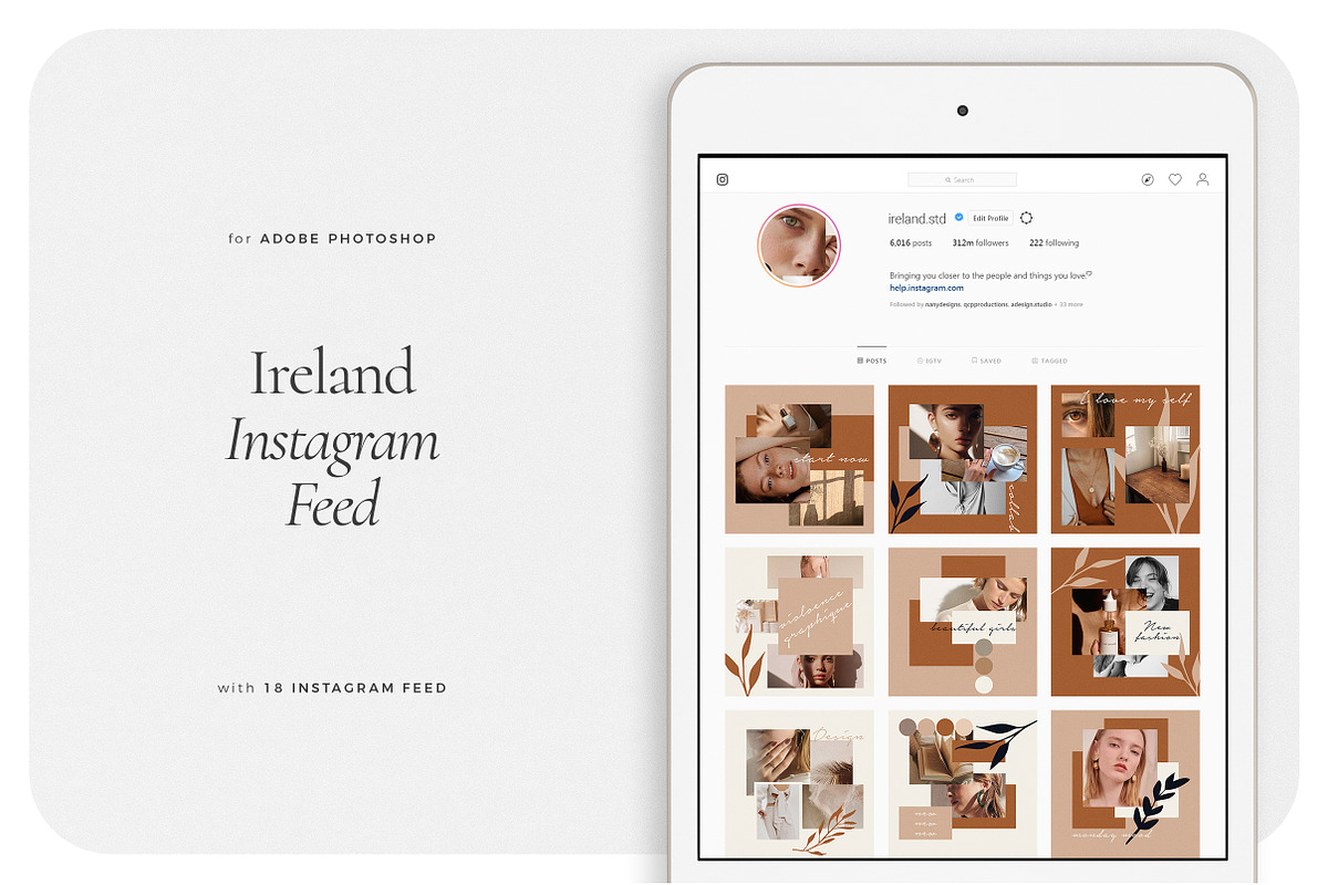 IRELAND Instagram Feed in Instagram Templates - product preview 8