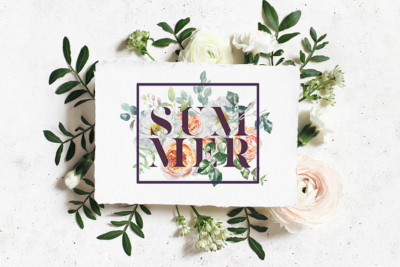 Botanical Watercolor Luxury Florals in Illustrations - product preview 28