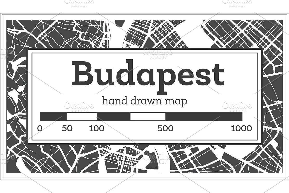 Budapest Hungary City Map in Retro in Illustrations - product preview 8