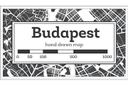 Budapest Hungary City Map in Retro