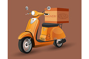 Delivery scooter vector illustration