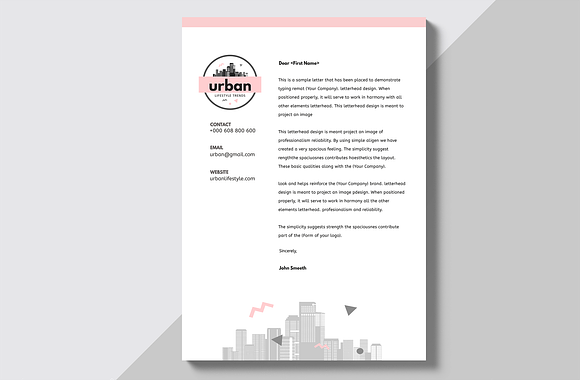 Urban style stationery set in Stationery Templates - product preview 1
