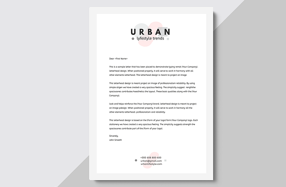 Urban style stationery set in Stationery Templates - product preview 5