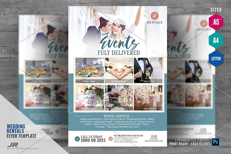 Wedding Rentals Company Flyer in Flyer Templates - product preview 8