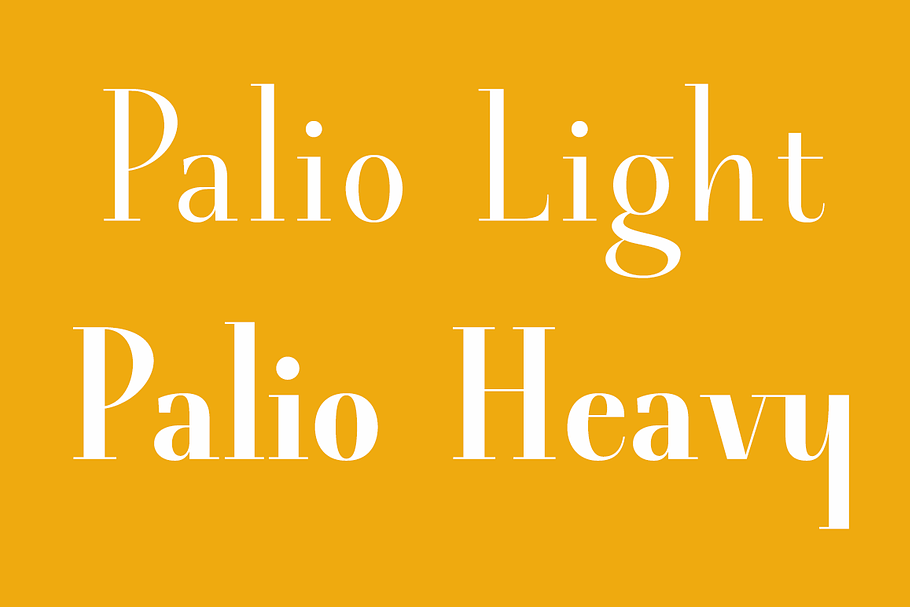 Palio Light & Heavy in Serif Fonts - product preview 8