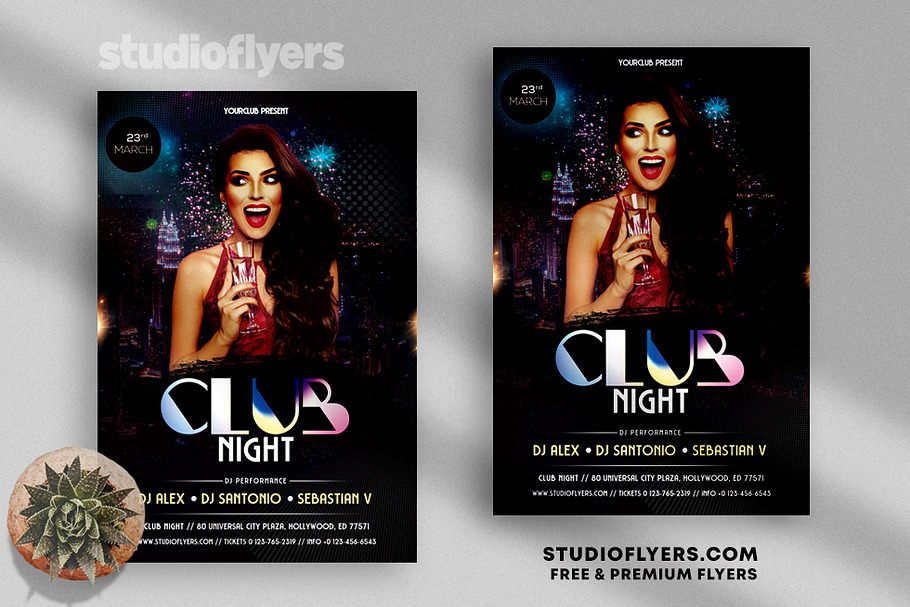 Club Night - PSD Flyer Template in Invitation Templates - product preview 8