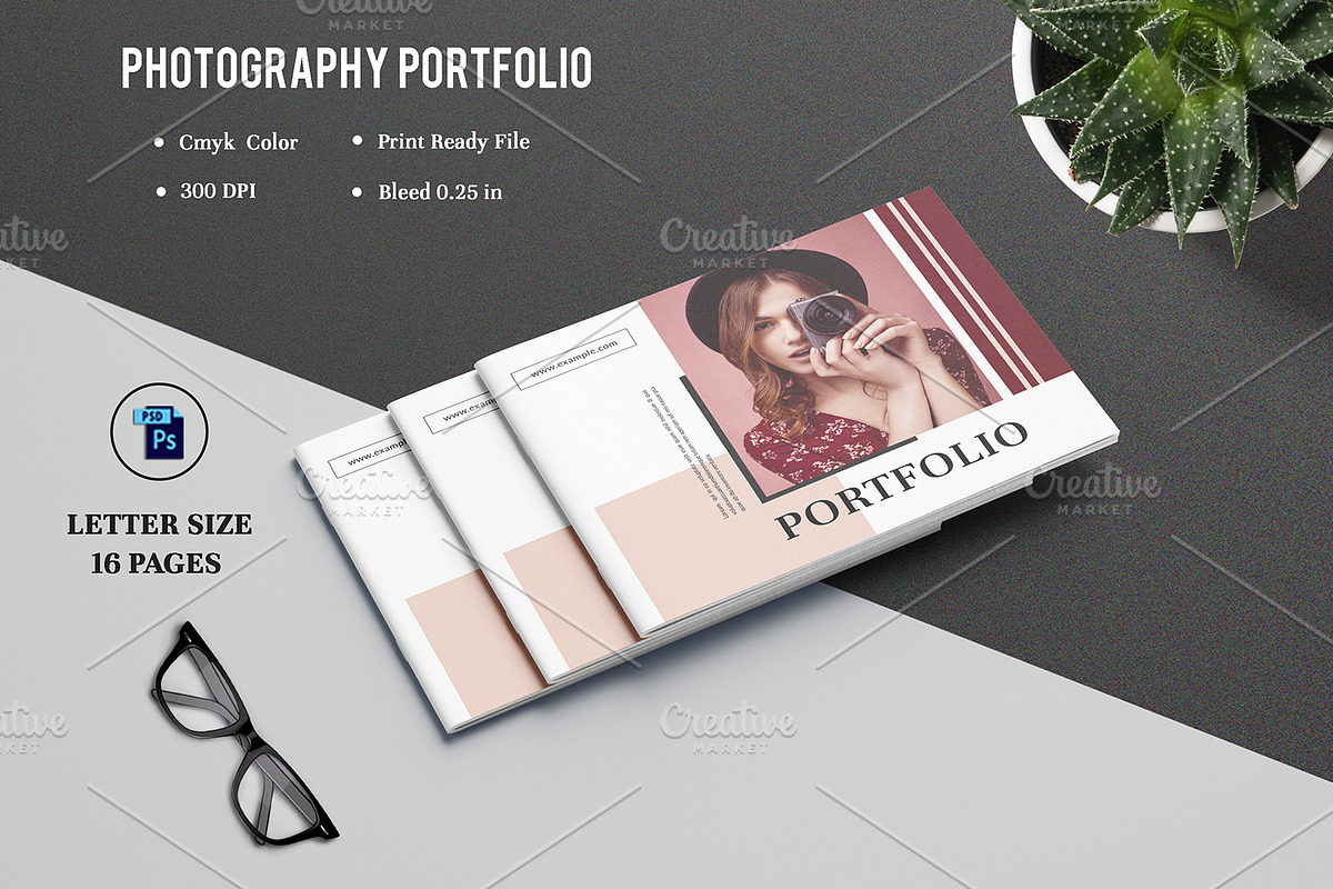 Photographer Portfolio  V1005 in Brochure Templates - product preview 8