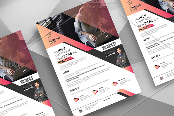 Minimal Corporate Flyer V1164 in Flyer Templates - product preview 2