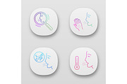 Allergies app icons set