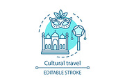 Cultural travel concept icon