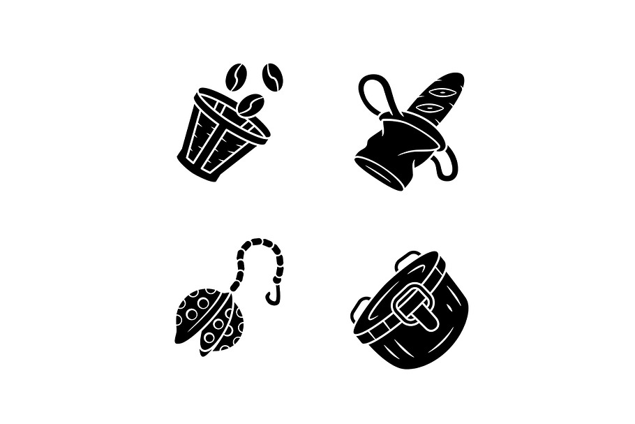 Zero waste kitchen accessories icon