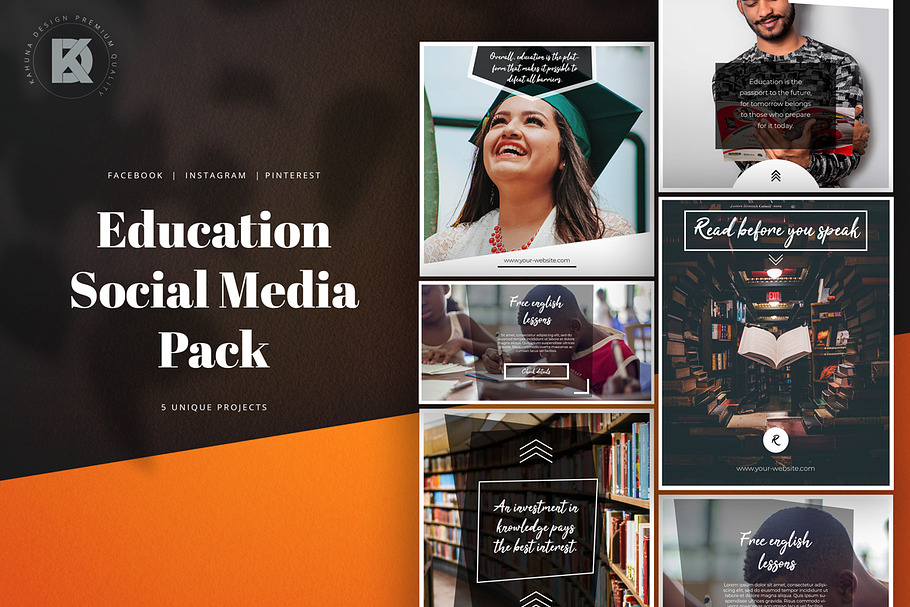 Education Social Media Pack in Social Media Templates - product preview 8