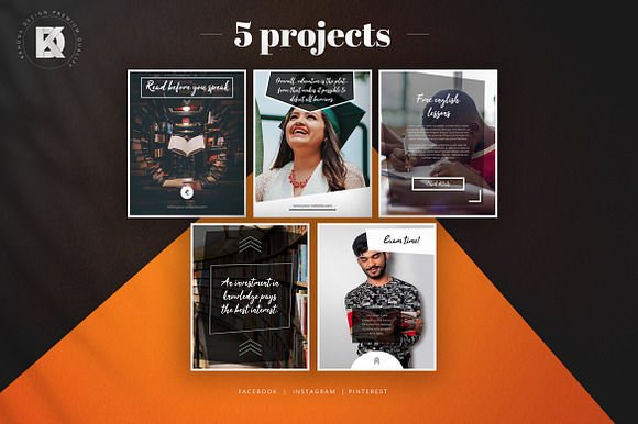 Education Social Media Pack in Social Media Templates - product preview 5