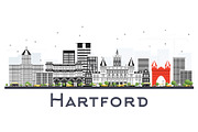 Hartford Connecticut City Skyline