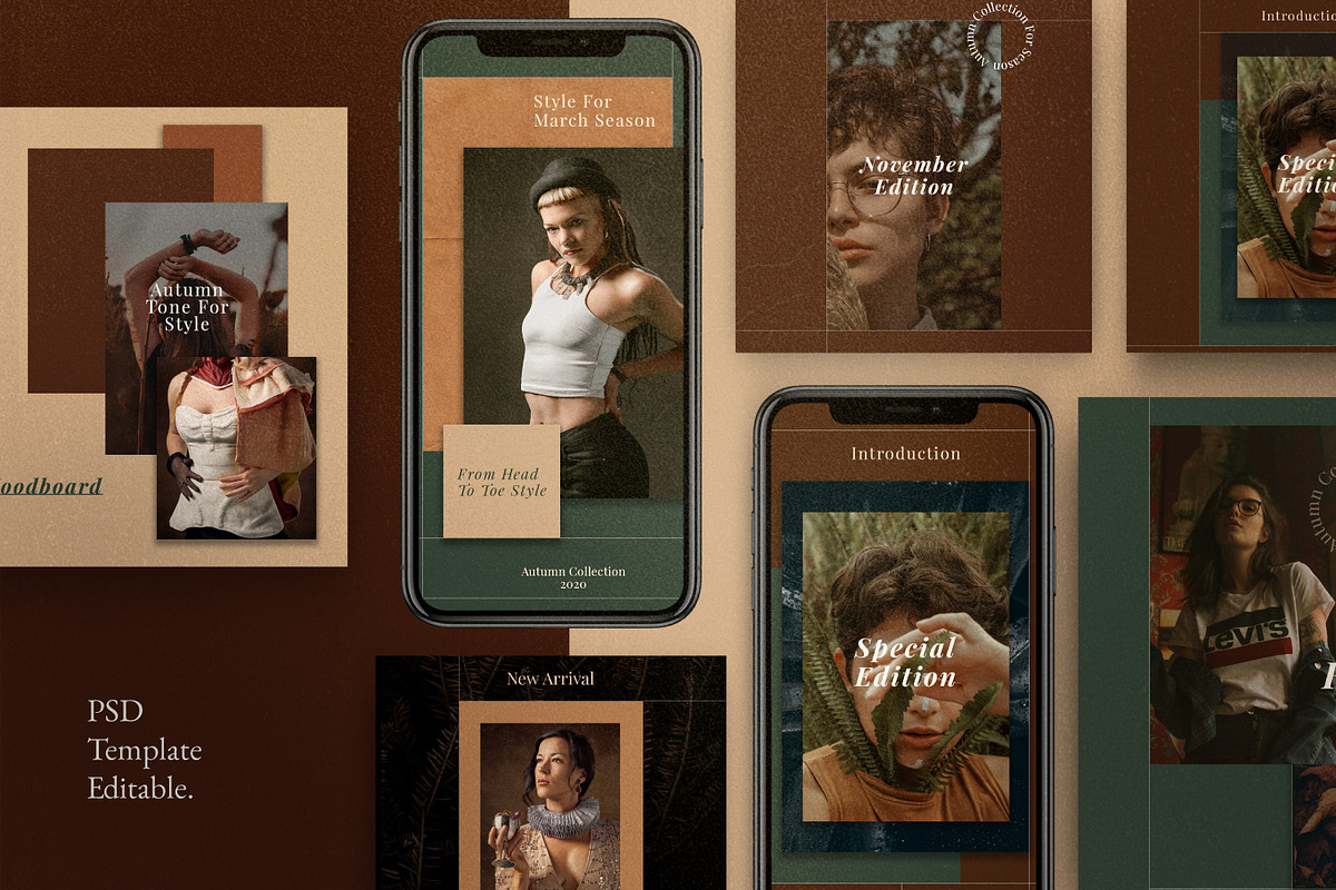 Autumn - Social Media Post + Stories in Instagram Templates - product preview 8