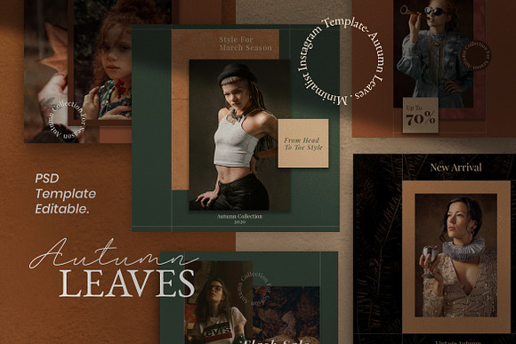 Autumn - Social Media Post + Stories in Instagram Templates - product preview 1