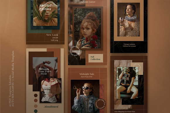 Autumn - Social Media Post + Stories in Instagram Templates - product preview 2