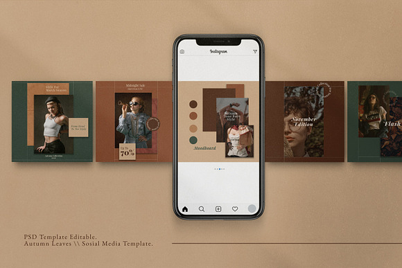 Autumn - Social Media Post + Stories in Instagram Templates - product preview 3