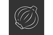 Onion chalk icon