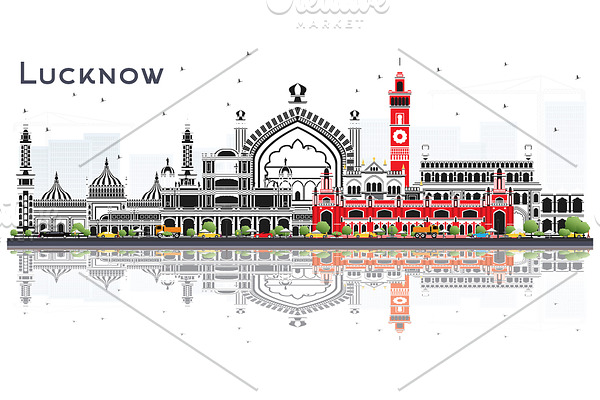 Lucknow India City Skyline