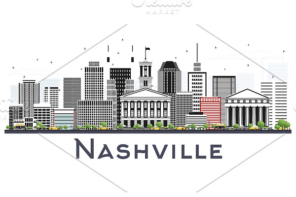 Nashville Tennessee City Skyline