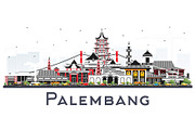 Palembang Indonesia City Skyline