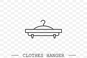 clothes hanger linear, line icon