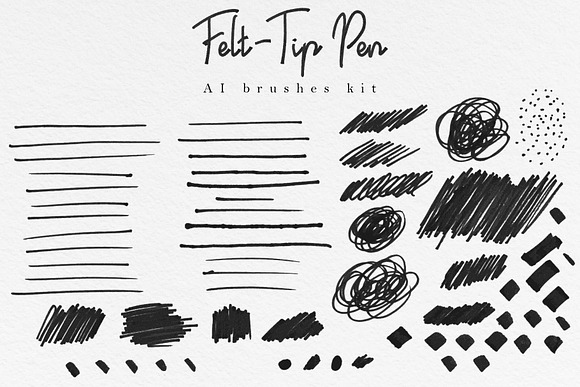 Felt-Tip Pen AI brushes kit in Add-Ons - product preview 1