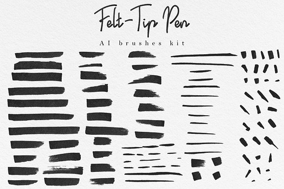 Felt-Tip Pen AI brushes kit in Add-Ons - product preview 2