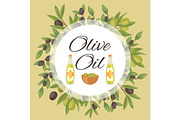 Olive oil degustation circle banner