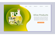 Olive oil products with olive fruits