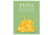 Italian pasta macaroni, spaghetti