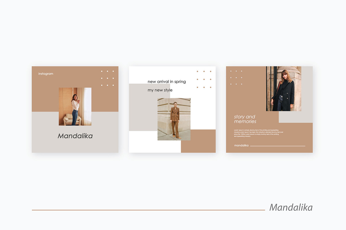Mandalika - Instagram Pack Template in Instagram Templates - product preview 3