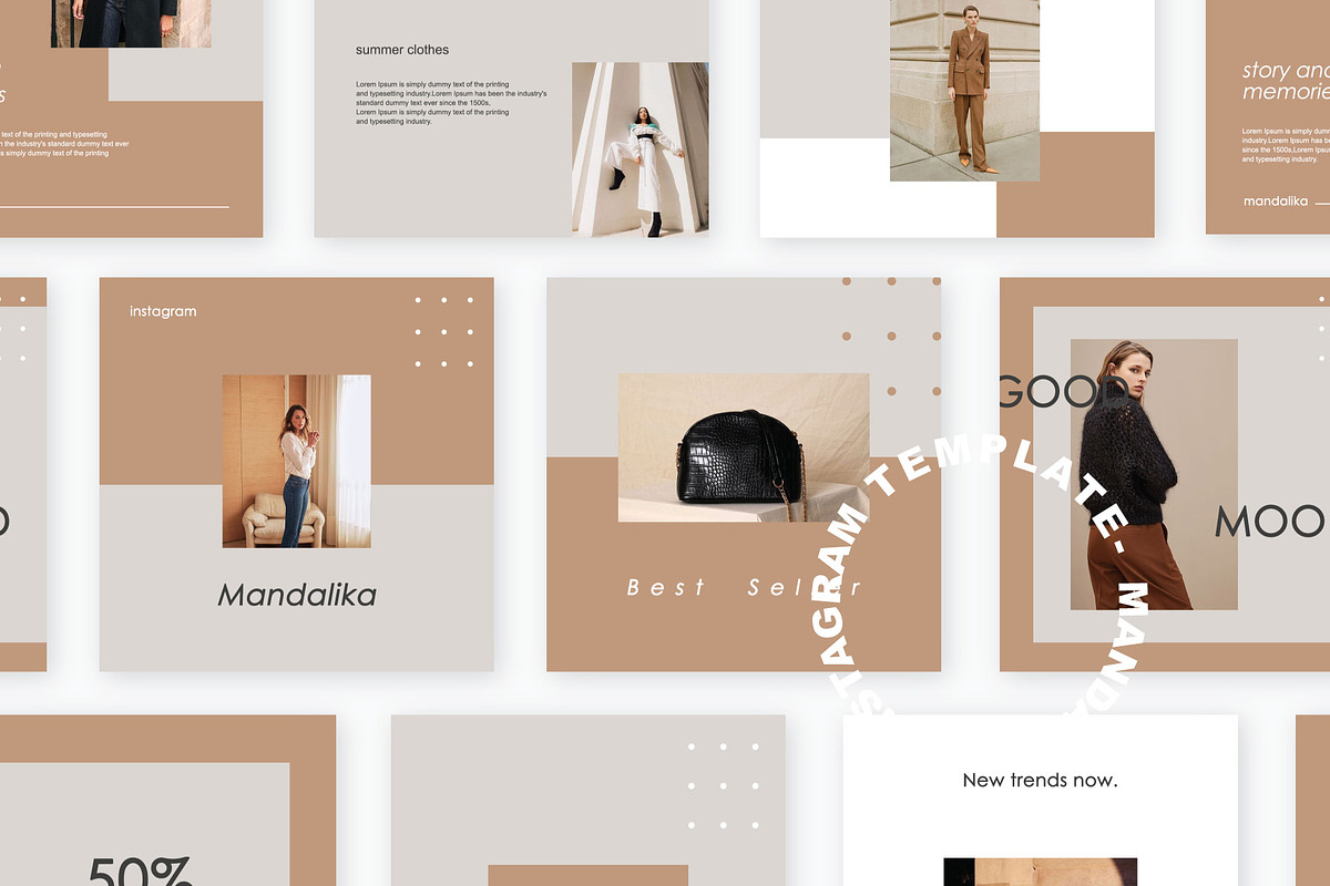 Mandalika - Instagram Pack Template in Instagram Templates - product preview 9