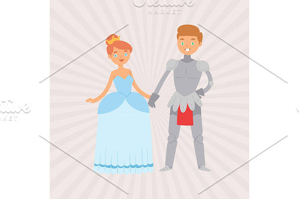 Fairytale love of knight in armour