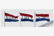 Netherlands waving flag vector