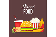 Street fast food posters or banner
