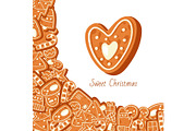 Sweet Christmas with gingerbread