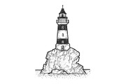 Lighthouse sketch vector