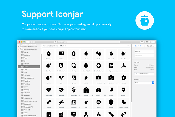 50 Medical Glyph Icon in Icons - product preview 7