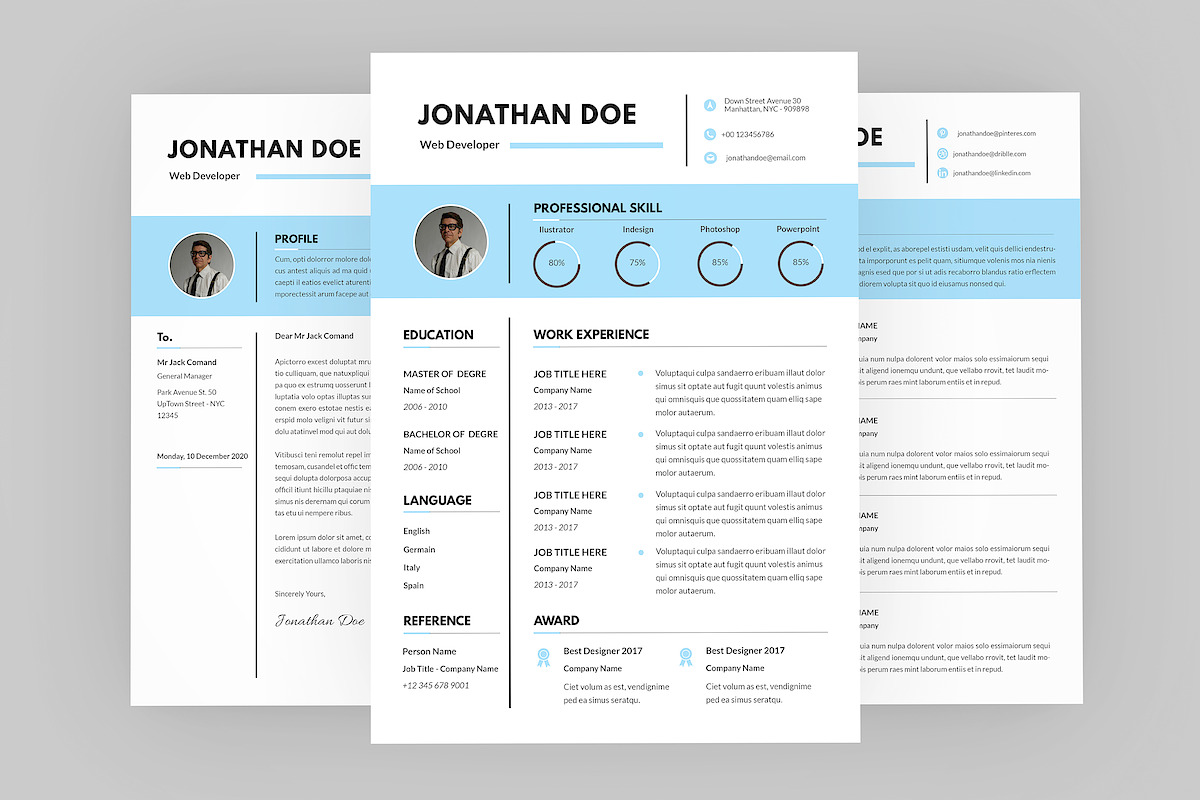 Jonathan Web Resume Designer in Resume Templates - product preview 8