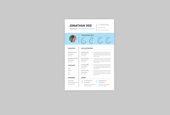 Jonathan Web Resume Designer in Resume Templates - product preview 2