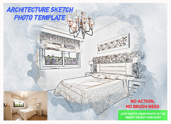 Architecture Sketch Photo Template in Add-Ons - product preview 2