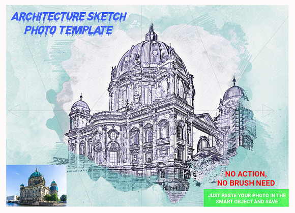 Architecture Sketch Photo Template in Add-Ons - product preview 3
