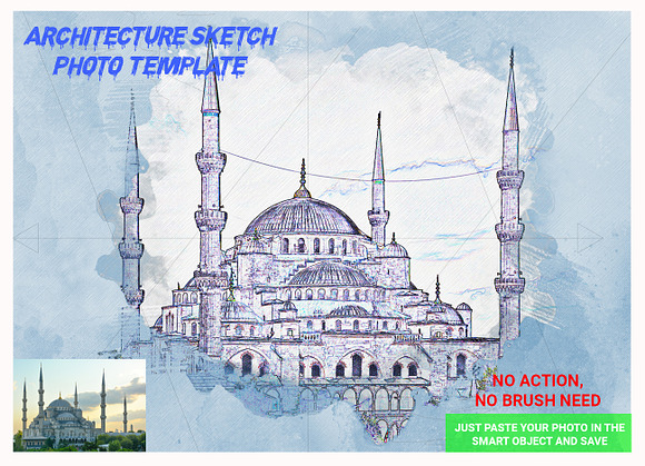 Architecture Sketch Photo Template in Add-Ons - product preview 5